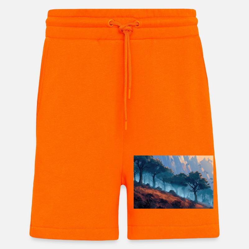 Forest Landscape Illustration Poster - Shorts - made by SPREAD - SUNSET ORANGE