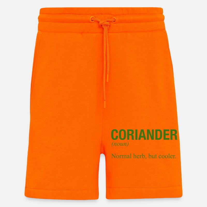 CORIANDRE - Short bio décontracté fabriqué en UE - SUNSET ORANGE