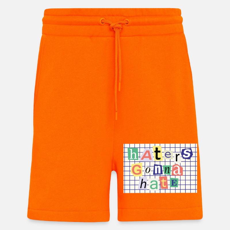 Haters Gonna Hate – Collage-Stil Statement - Shorts - made by SPREAD - SUNSET ORANGE