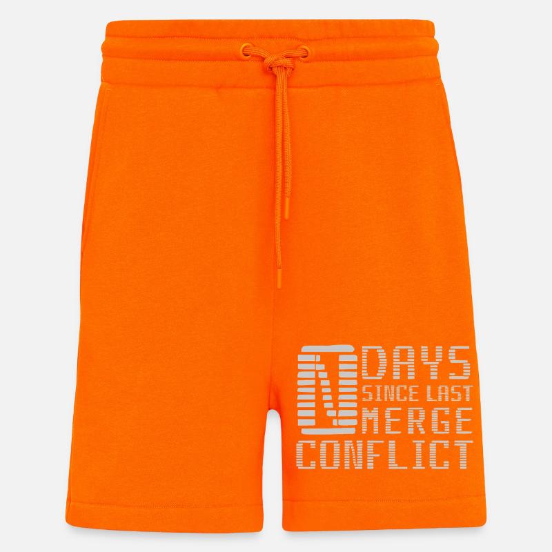 Merge Conflict Software Developer Entwickler geek - Shorts - made by SPREAD - SUNSET ORANGE