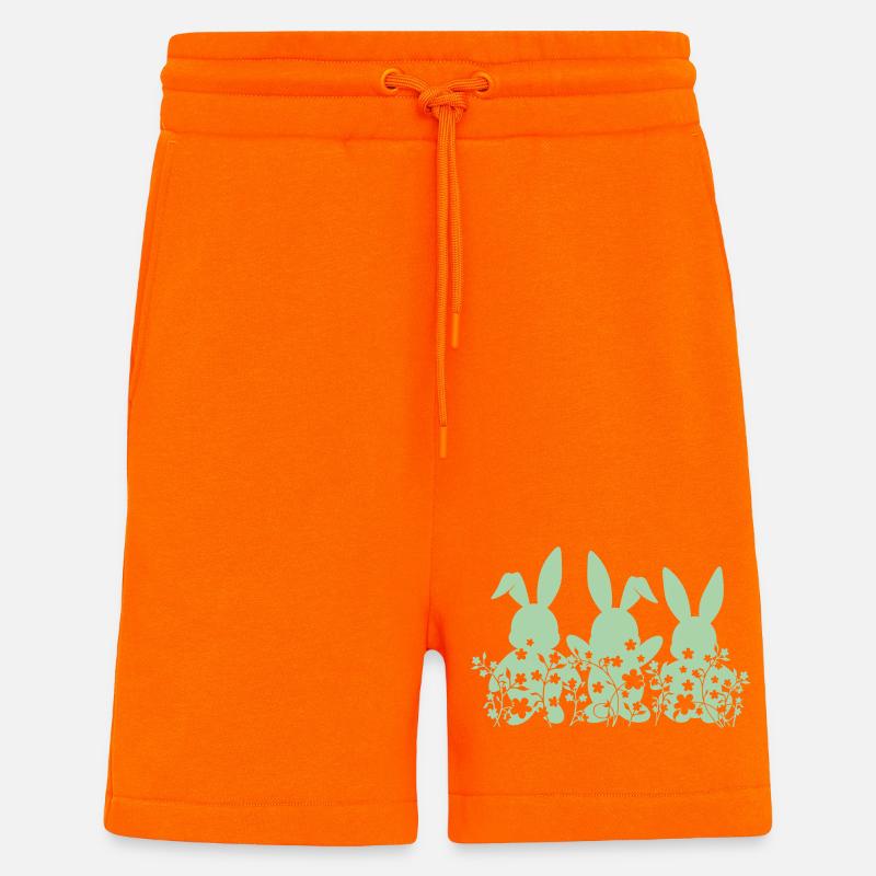hasen ostern blumen - Shorts - made by SPREAD - SUNSET ORANGE
