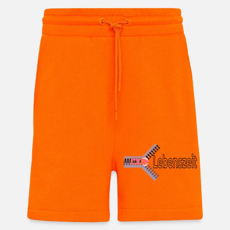 LEBENSZEIT ZEIT LEBEN - Shorts - made by SPREAD - SUNSET ORANGE