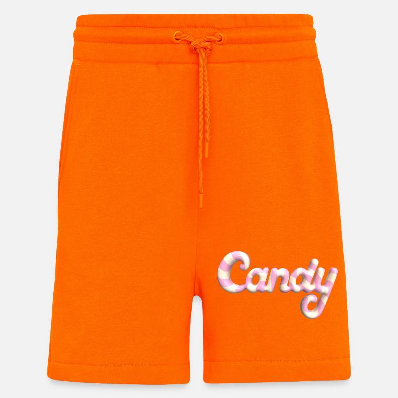 Candy Lettering – 3D Render Candy Style - Shorts - made by SPREAD - SUNSET ORANGE