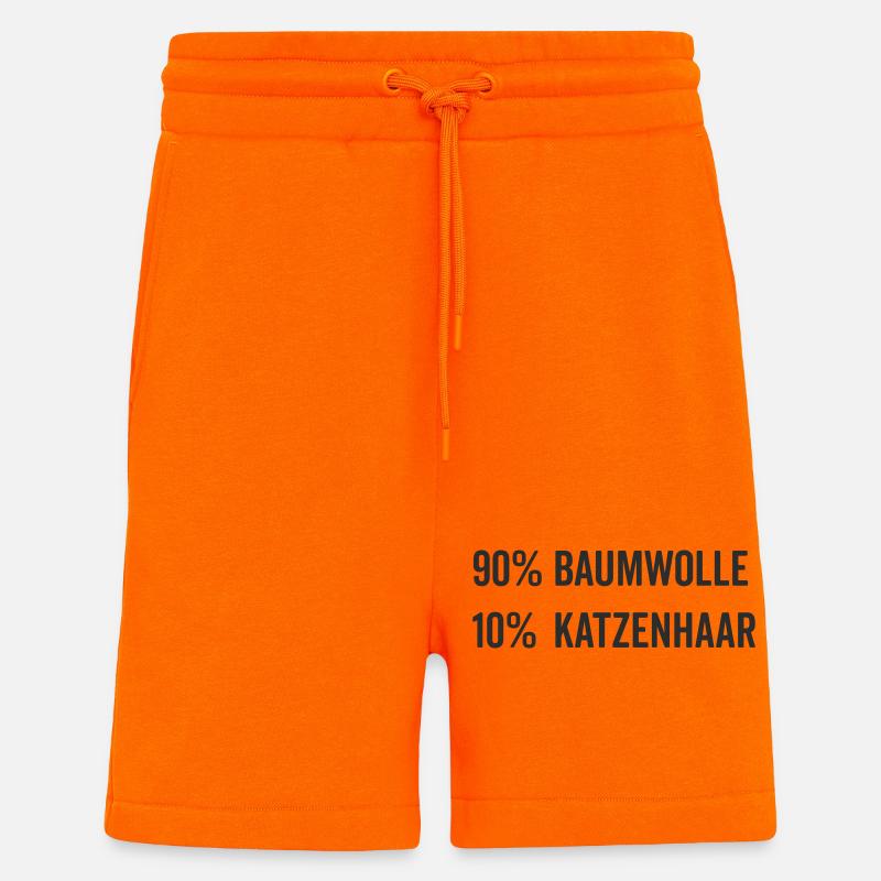 Baumwolle Katzenhaar Geschenk Katzenfreund - Shorts - made by SPREAD - SUNSET ORANGE