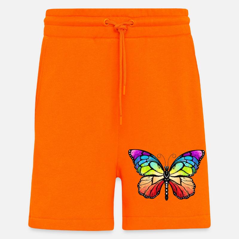 Rainbow pride butterfly - Shorts - made by SPREAD - SUNSET ORANGE