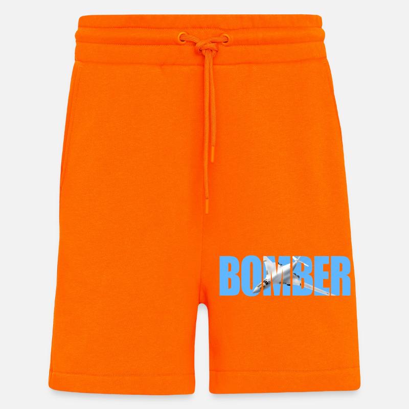 Blouson aviateur Tu-160 - Short bio décontracté fabriqué en UE - SUNSET ORANGE