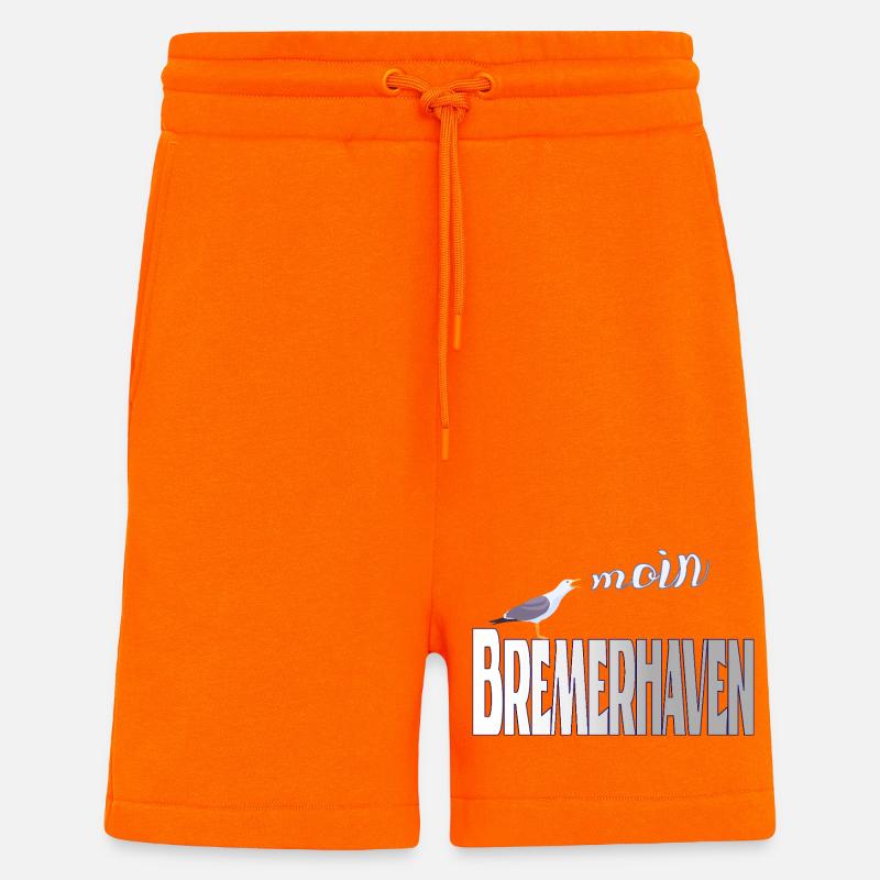Bremerhaven Möwe & Moin Design - Shorts - made by SPREAD - SUNSET ORANGE