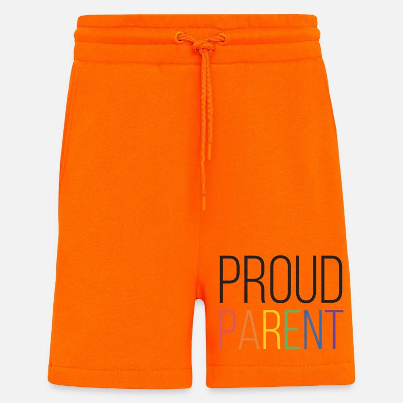 LGBTQ Pride Month - Proud Parent - Shorts - made by SPREAD - SUNSET ORANGE