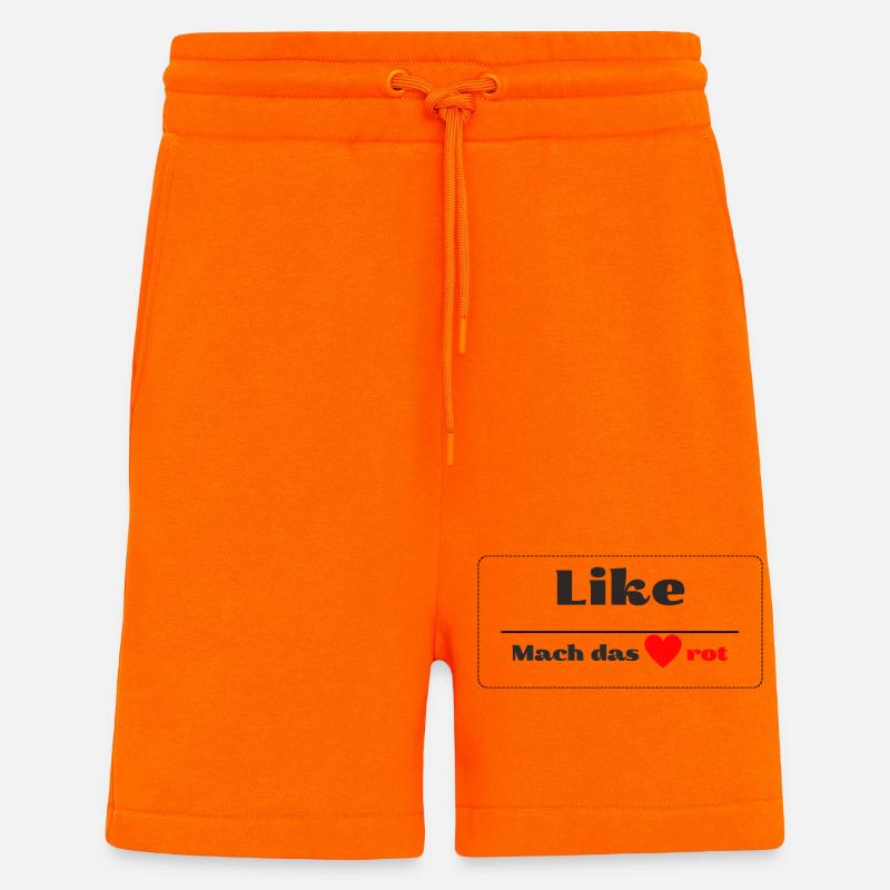 Comme rendre le cœur rouge - Short bio décontracté fabriqué en UE - SUNSET ORANGE