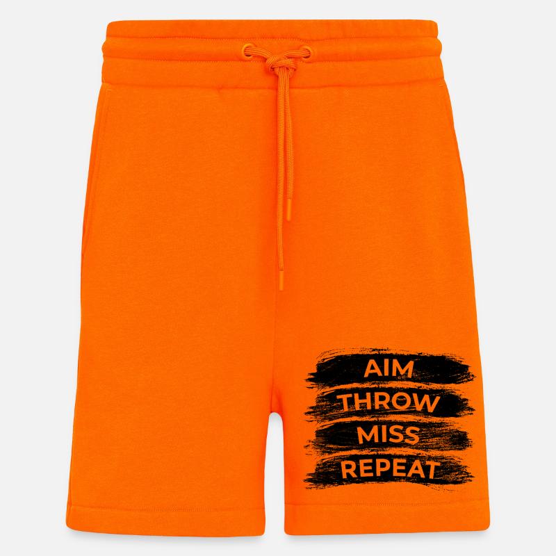 Routine de fléchettes - Short bio décontracté fabriqué en UE - SUNSET ORANGE