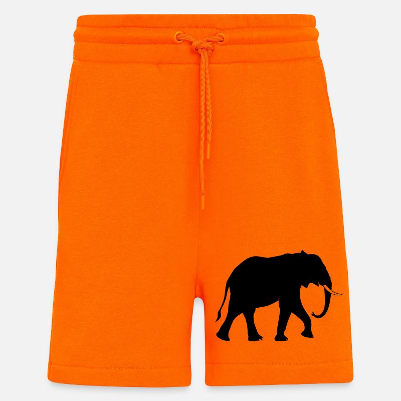 Geometric Solar Eclipse Abstract Print - Shorts - made by SPREAD - SUNSET ORANGE