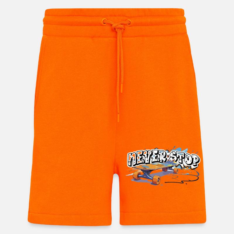 Farbiger Skateboard Graffiti Design - Shorts - made by SPREAD - SUNSET ORANGE