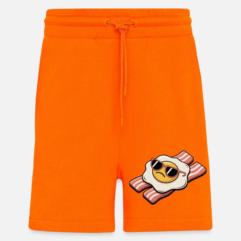Bacon and egg - Breakfast Breakdown - Shorts - made by SPREAD - SUNSET ORANGE
