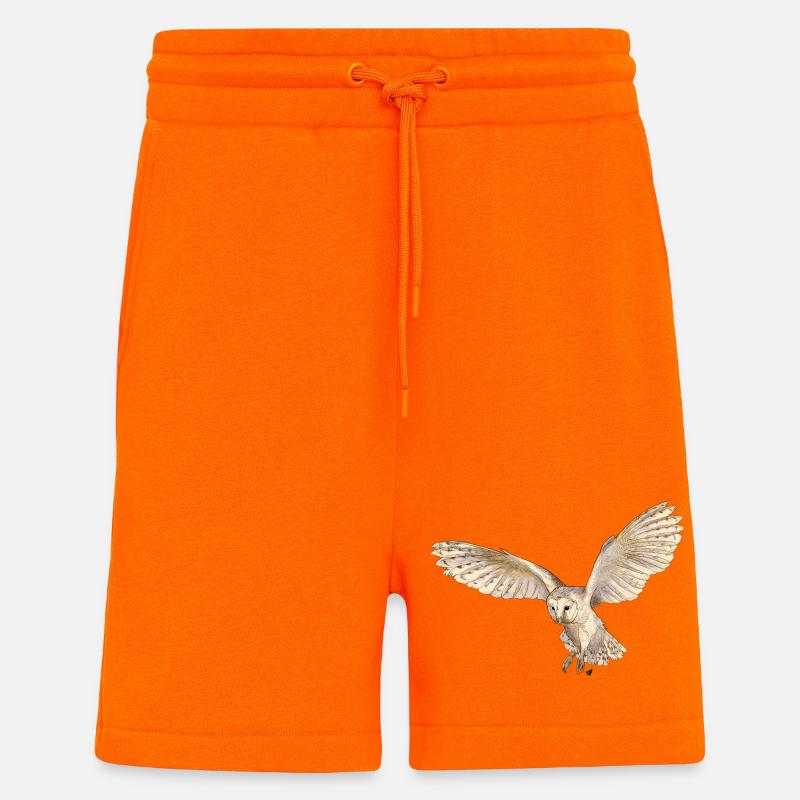 Wunderschöne Schleiereule im Flug - Shorts - made by SPREAD - SUNSET ORANGE