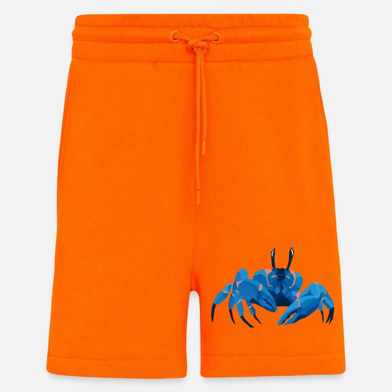 Blaue Krabbe Polygonaler Stil - Shorts - made by SPREAD - SUNSET ORANGE