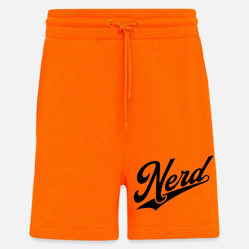 NERDY forever - NERD retro schwarz - Shorts - made by SPREAD - SUNSET ORANGE