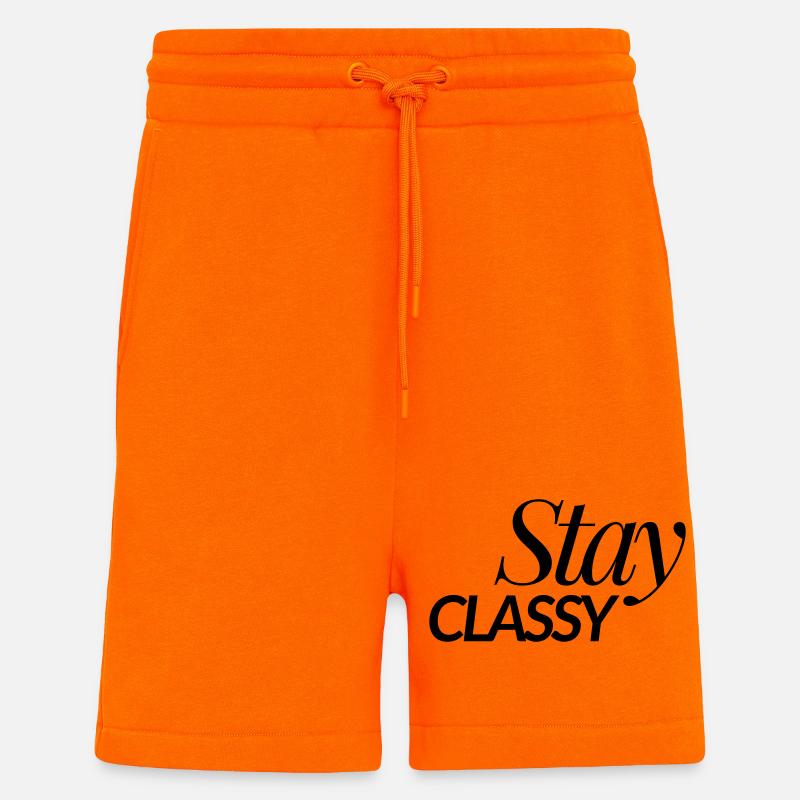 Stay Classy - Short bio décontracté fabriqué en UE - SUNSET ORANGE