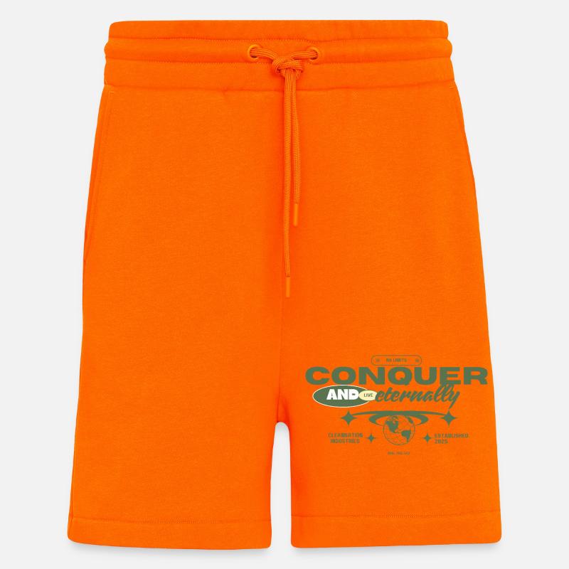 Conquérir - Short bio décontracté fabriqué en UE - SUNSET ORANGE