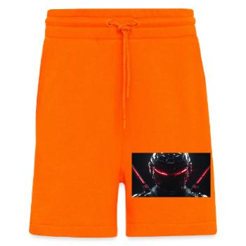 Vêtements Futuristes Cybernétique Nuit - Short bio décontracté fabriqué en UE - SUNSET ORANGE - Devant