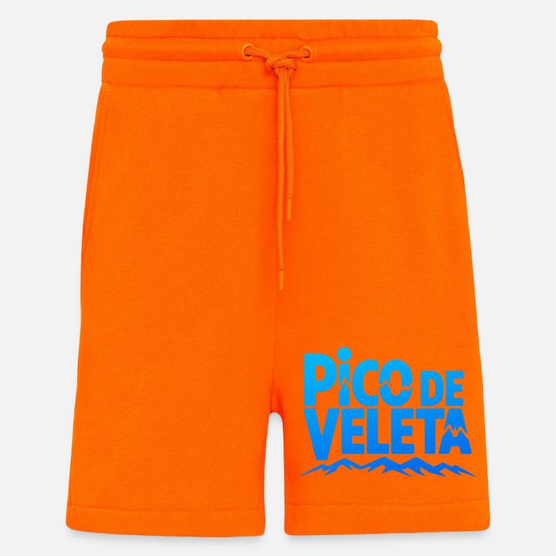 Pico de Veleta Pic Moderne Graphique - Short bio décontracté fabriqué en UE - SUNSET ORANGE