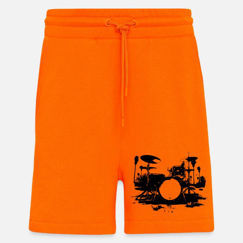 Percussion - Short bio décontracté fabriqué en UE - SUNSET ORANGE