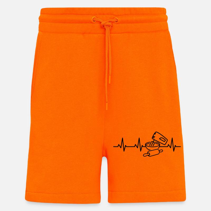 Baking utensils Heart palpitations - Shorts - made by SPREAD - SUNSET ORANGE