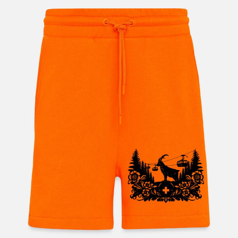 Steinbock_1_black - Short bio décontracté fabriqué en UE - SUNSET ORANGE