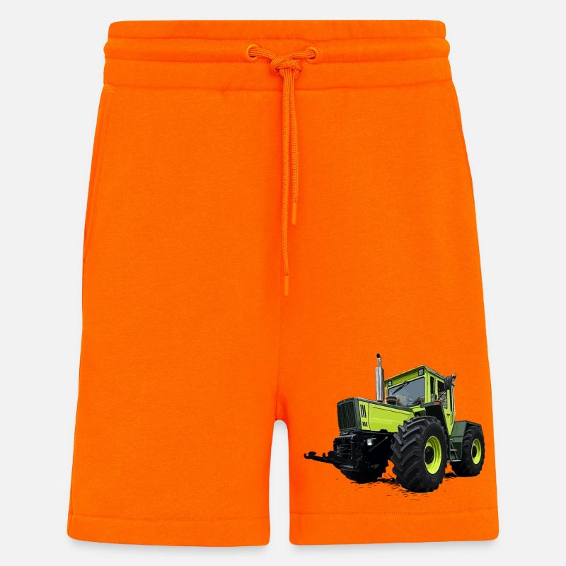 Géant vert des champs - Short bio décontracté fabriqué en UE - SUNSET ORANGE