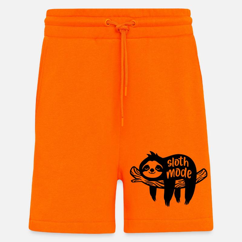 Federmuster in Pastellfarben - Shorts - made by SPREAD - SUNSET ORANGE