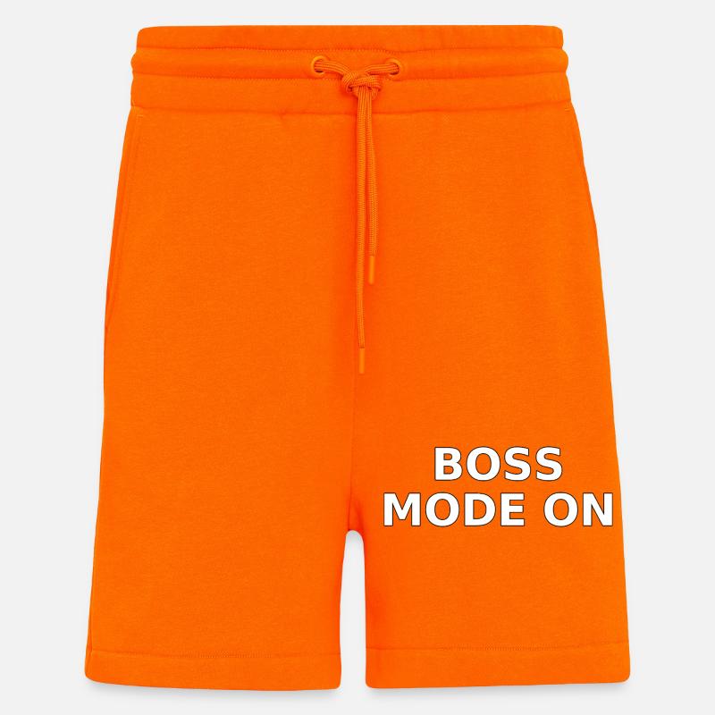 Mode d’alimentation activé - Short bio décontracté fabriqué en UE - SUNSET ORANGE