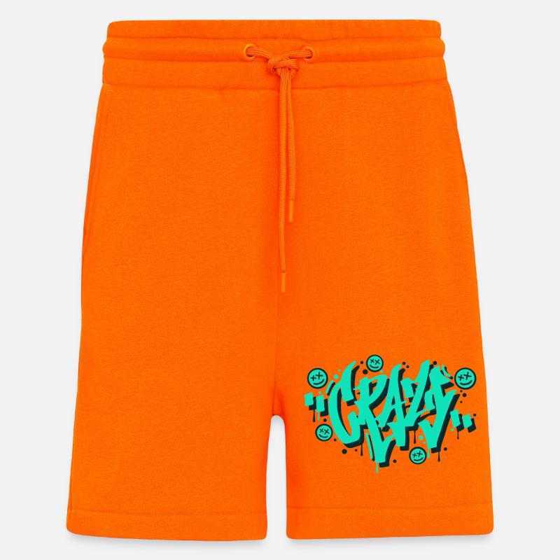 Verrücktes Graffiti-Buchstaben-Design - Shorts - made by SPREAD - SUNSET ORANGE