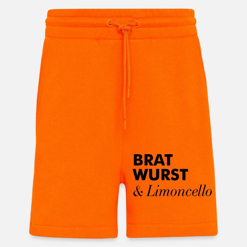 Bratwurst Limoncello Ausflug Sommer - Shorts - made by SPREAD - SUNSET ORANGE