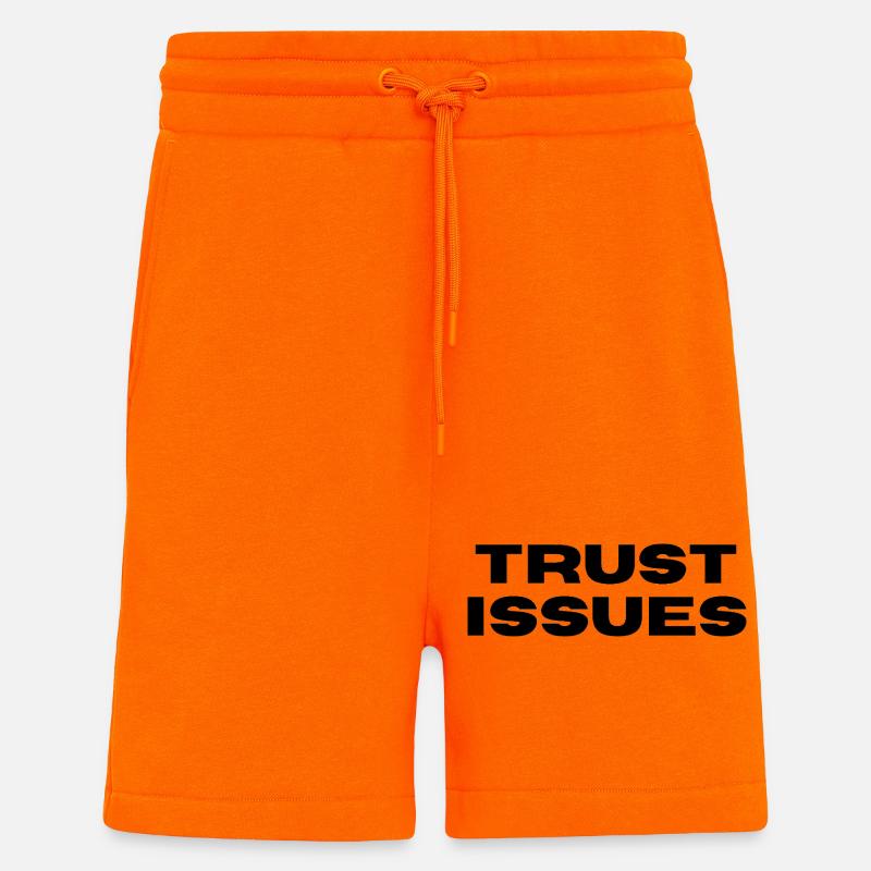 TRUST ISSUES - Shorts - made by SPREAD - SUNSET ORANGE
