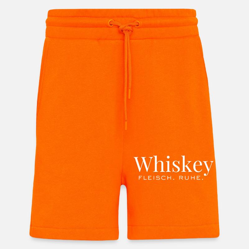Whiskey & Fleisch – Ruhig genießen - Shorts - made by SPREAD - SUNSET ORANGE