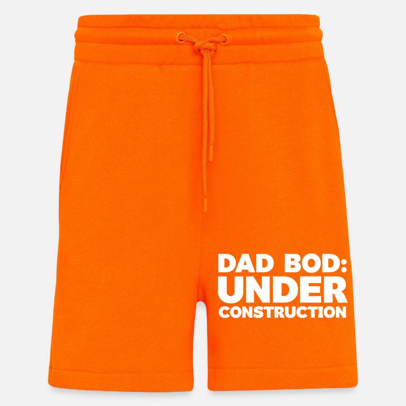 Papa Bod im Bau Witz Design - Shorts - made by SPREAD - SUNSET ORANGE