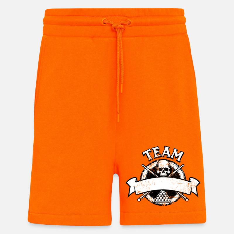 Eight Ball, Billardkugel, Billard Team Geschenk - Shorts - made by SPREAD - SUNSET ORANGE