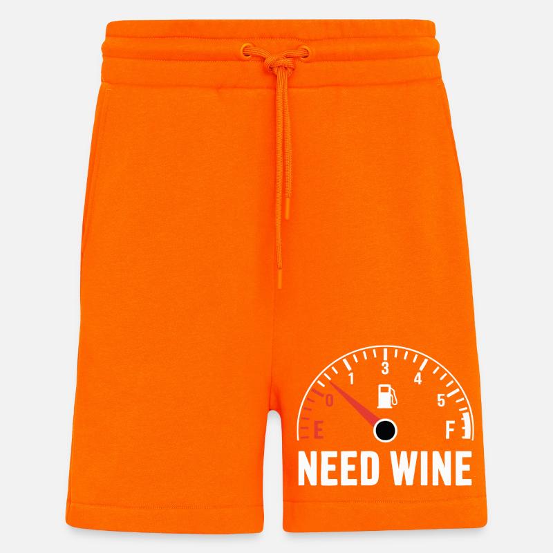 Tank empty – need wine now! - Shorts - made by SPREAD - SUNSET ORANGE