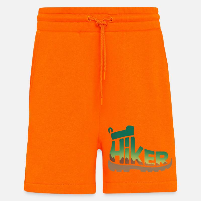 Hiker Typography - Hiking Design - Shorts - made by SPREAD - SUNSET ORANGE
