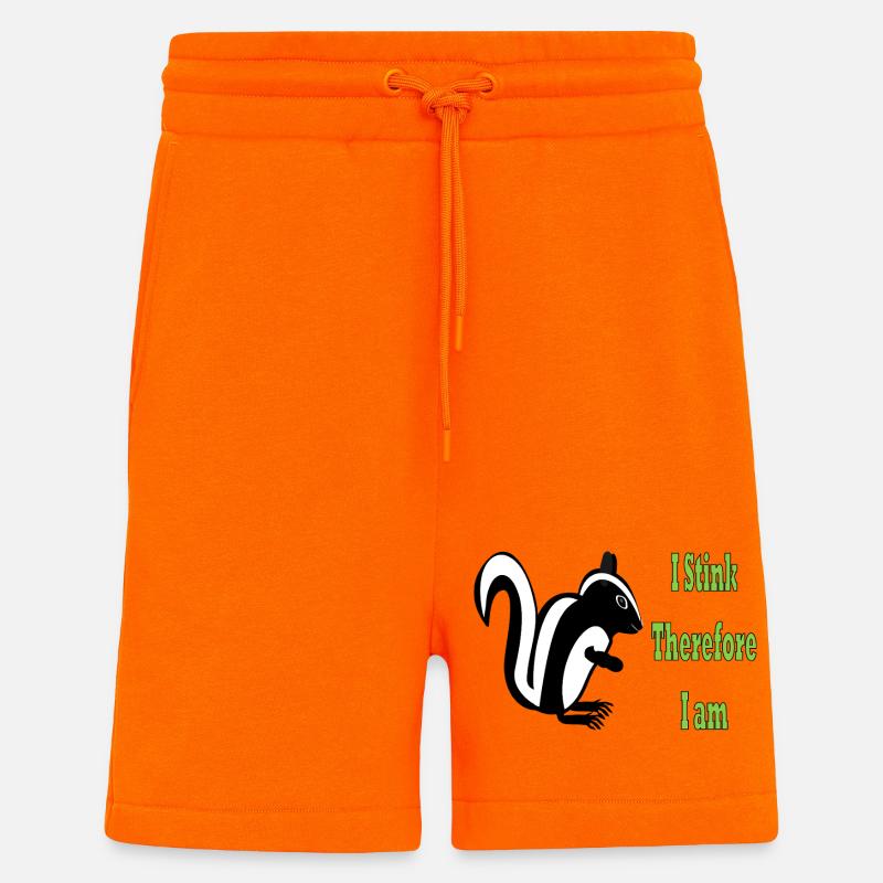 Humorous Skunk Philosophy Quote Design - Shorts - made by SPREAD - SUNSET ORANGE