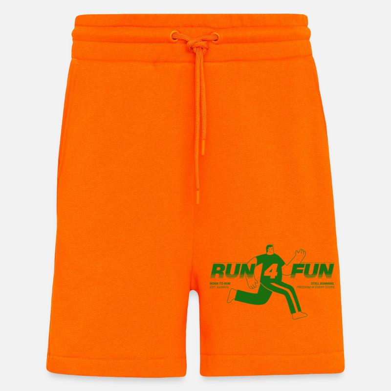 Run for Fun - Short bio décontracté fabriqué en UE - SUNSET ORANGE