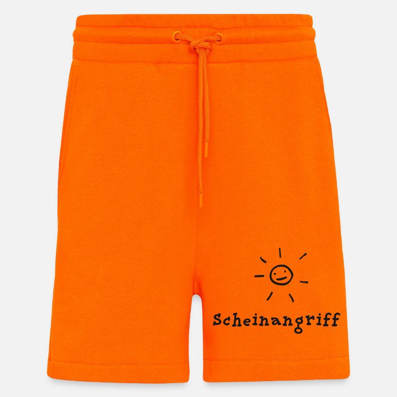 Feinte d’attaque - Short bio décontracté fabriqué en UE - SUNSET ORANGE