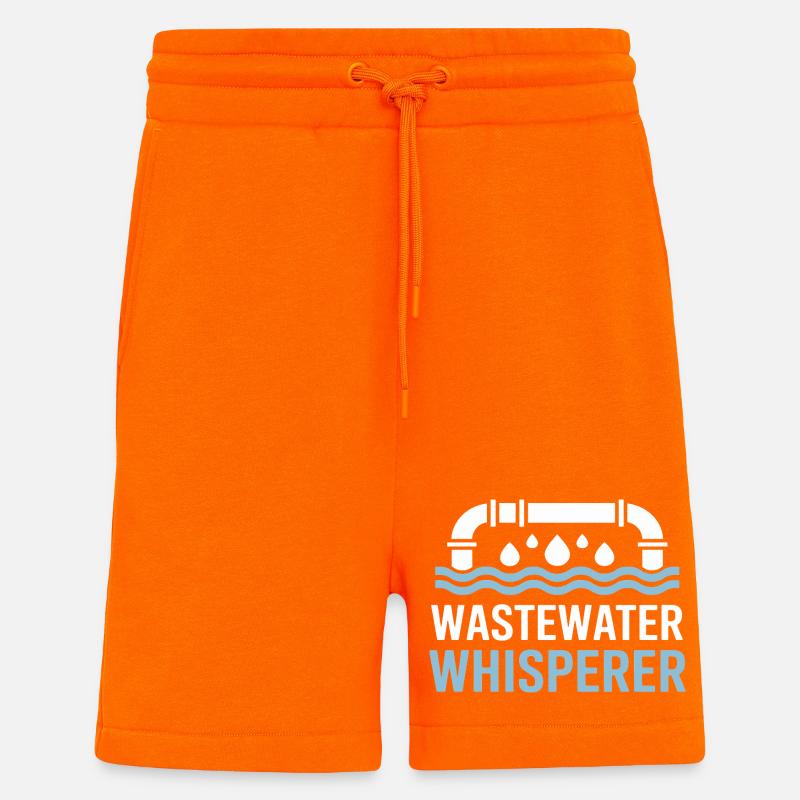 Abwasserflüsterer - Wasseraufbereitung - Shorts - made by SPREAD - SUNSET ORANGE