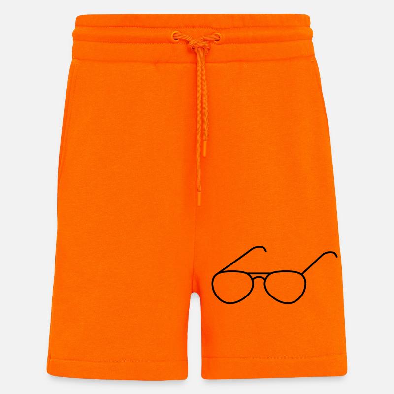 Conception de contour de lunettes - Short bio décontracté fabriqué en UE - SUNSET ORANGE