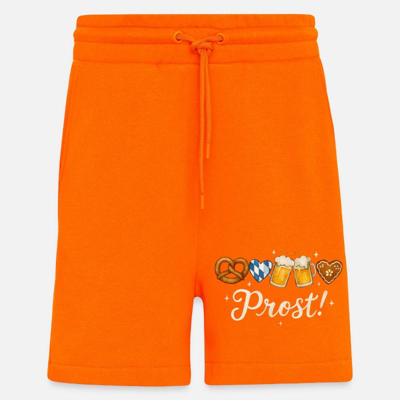 Frohes mit Bierkrügen und Lebkuchen - Shorts - made by SPREAD - SUNSET ORANGE