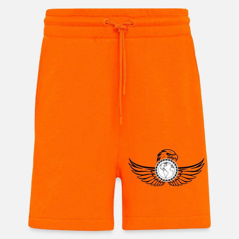 The Weld protected by an eagle - Shorts - made by SPREAD - SUNSET ORANGE