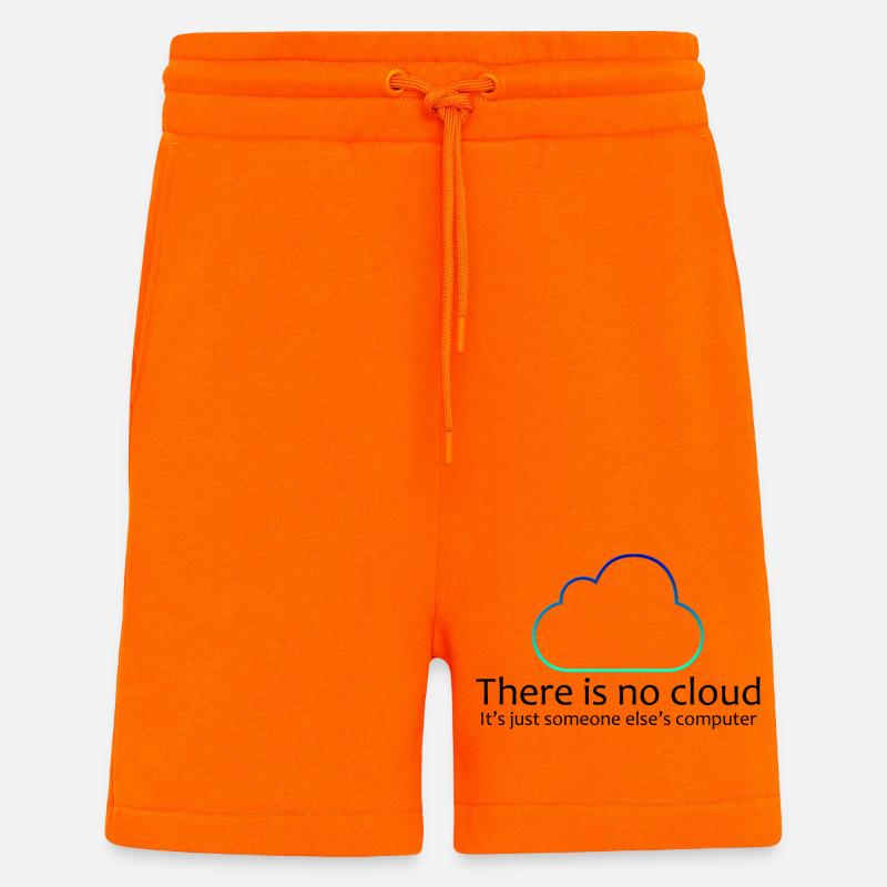 No Cloud Programming Funny Tee - Shorts - made by SPREAD - SUNSET ORANGE