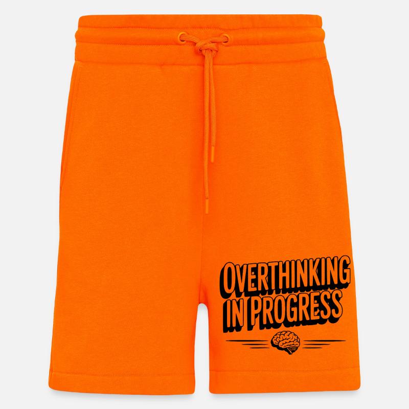 Overthinking in Progress - Shorts - made by SPREAD - SUNSET ORANGE
