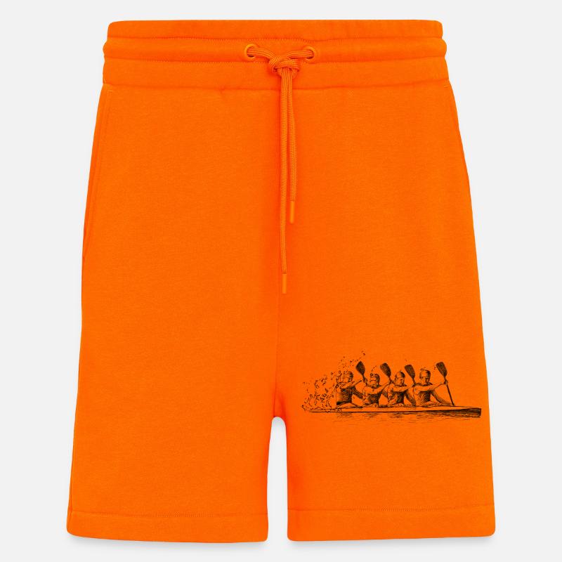 Course de canoë - Short bio décontracté fabriqué en UE - SUNSET ORANGE