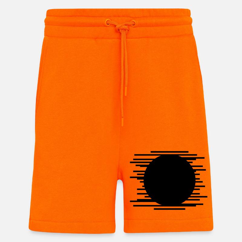 Minimalist Lines pattern design - Shorts - made by SPREAD - SUNSET ORANGE