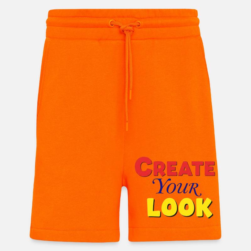 Lebendiges, farbenfrohes, kreatives Textdesign - Shorts - made by SPREAD - SUNSET ORANGE